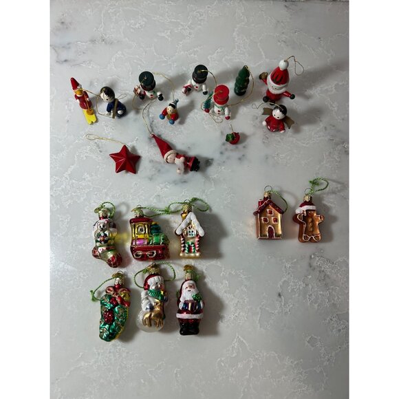 Mini Vintage Christmas Ornament Mixed Lot KSA Kurt Adler & Dept 56 Some Rare! - Picture 1 of 14